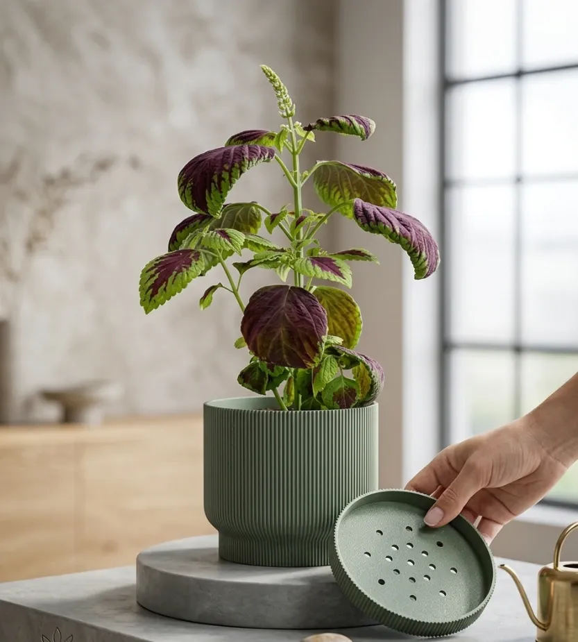 The Flute Pedestal Planter